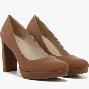 Naturalizer Berlin Platform Pump Tan Suede Women's Heels size 7